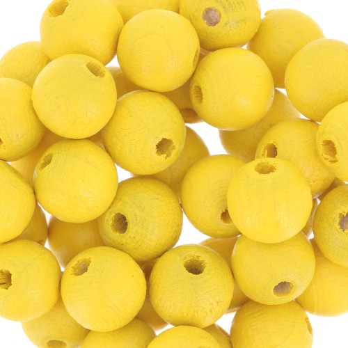 Wooden round beads 8mm Safran x20