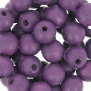 Wooden round beads 8mm Prune x20|raw }}