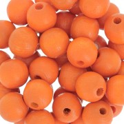 Wooden round beads 8mm Orange x20