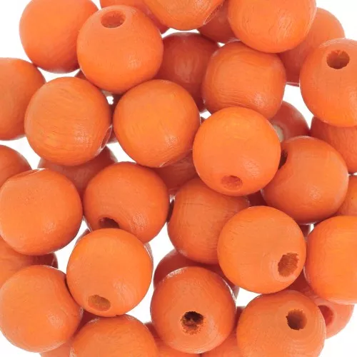 Wooden round beads 8mm Orange x20