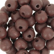 Wooden round beads 8mm Brown x20