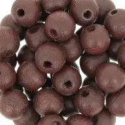 Wooden round beads 8mm Brown x20