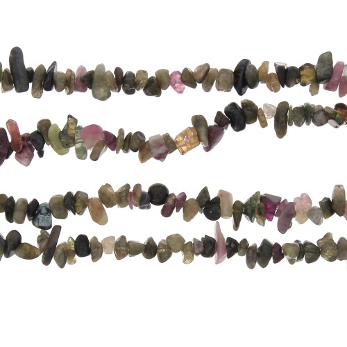 3 - 5mm gemstone chips - Tourmaline x84cm