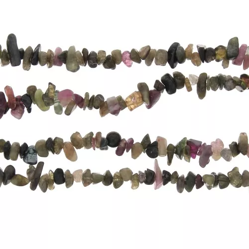 3 - 5mm gemstone chips - Tourmaline x84cm