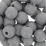Wooden round beads 8mm Grey x20