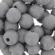 Wooden round beads 8mm Grey x20