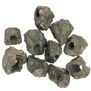 3 - 5mm irregular Nuggets gemstone Beads - Pyrite x10|raw }}