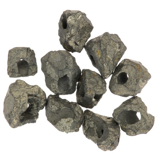 3 - 5mm irregular Nuggets gemstone Beads - Pyrite x10
