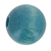 Wooden round beads 8mm Peacock blue  x20|raw }}