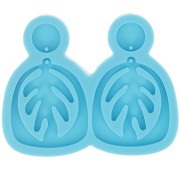 Silicone mould - leaf earrings for epoxy resin and ceramic powder x1