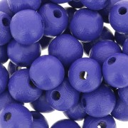Wooden round beads 8mm Blue x20