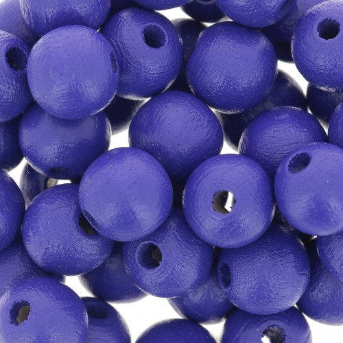 Wooden round beads 8mm Blue x20