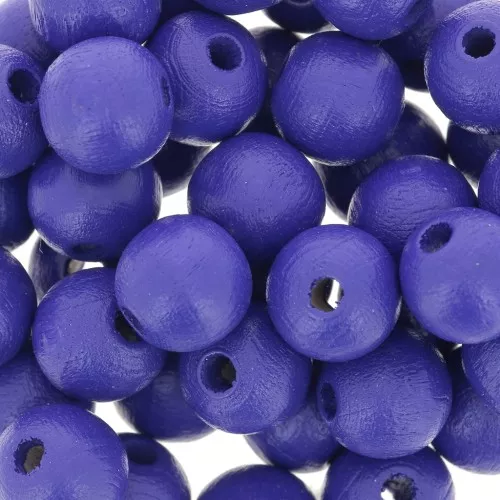 Wooden round beads 8mm Blue x20