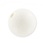 Wooden round beads 8mm White x20