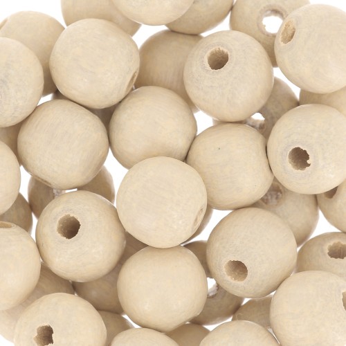Wooden round beads 8mm Natural x20
