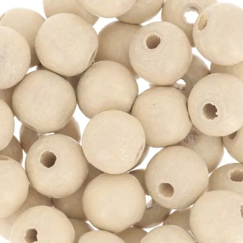 Wooden round beads 8mm Natural x20