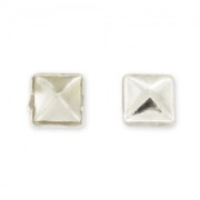 Square studs 6mm Silver tone x50|raw }}