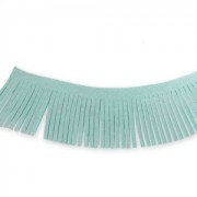 Ultra Suede Ribbon fringes  28mm Teal x1,6m