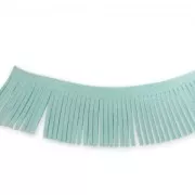 Ultra Suede Ribbon fringes  28mm Teal x1,6m