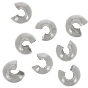 4 mm Crimp Bead Caps - 304L Stainless Steel (20-pack)