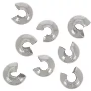 4 mm Crimp Bead Caps - 304L Stainless Steel (20-pack)