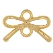 8x12.5mm 2-holes knot connector - Fine Gold plated x1