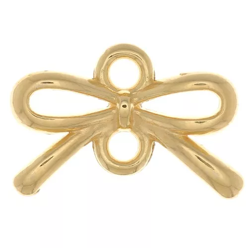 8x12.5mm 2-holes knot connector - Fine Gold plated x1