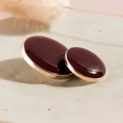 15mm Metal sewing button with tail - Atelier Brunette Dotty - Rust x1