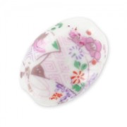 Ceramics 18x13mm Pink/White x1|raw }}