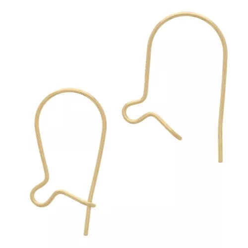 14mm Gold filled leverback Earrings x2