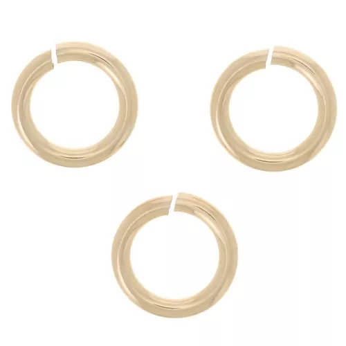 5x0.8mm Gold filled Open jump rings x10