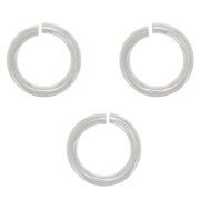 5x0.8mm 925 Sterling silver open jump rings x10|raw }}