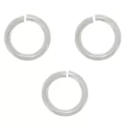 5x0.8mm 925 Sterling silver open jump rings x10