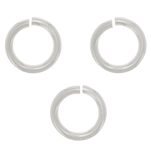 5x0.8mm 925 Sterling silver open jump rings x10