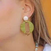 12mm Disc Earstuds with open clasp - Fine Gold Plated x2