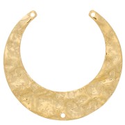 33x35mm half moon hammered Connector for necklace necklace - Fine Gold plated x1|raw }}