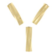 6x1.7mm Twisted tubes - Fine Gold plated x10|raw }}