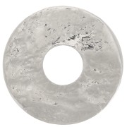15mm Hammered Disc connector - Rhodium Tone x1|raw }}