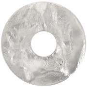 20mm Hammered Disc connector - Rhodium Tone x1|raw }}