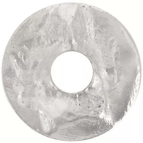 20mm Hammered Disc connector - Rhodium Tone x1