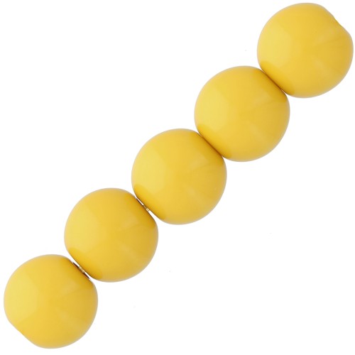 6mm Opaque resin bead - Ochre x10