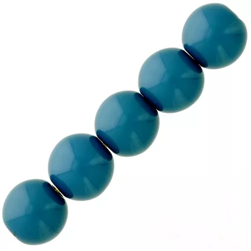 6mm Opaque resin bead - Pigeon Blue x10