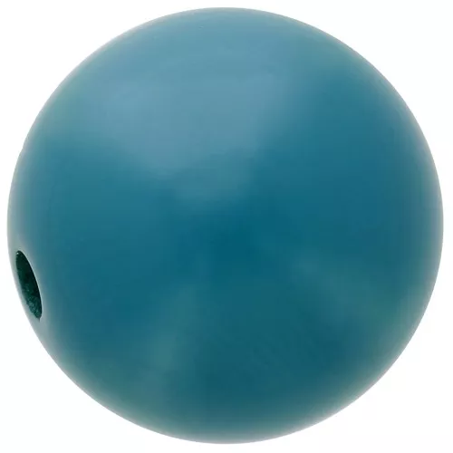 14mm Opaque resin bead - Pigeon Blue x1