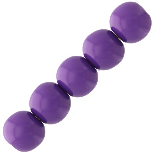 4mm Opaque resin bead - Purple x15