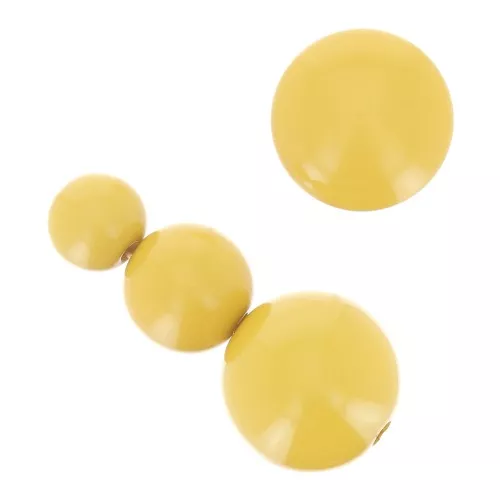 Assortment of 26 beads 6-8-10mm and 2 cabochons in opaque resin - Ochre x1