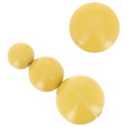 Assortment of 26 beads 8-10-14 mm & 2 cabochons in opaque resin - Ochre x1