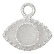 10mm 925 Sterling Silver eye charm for 4mm cabochon x1