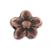 Flower 10x9mm Old Copper tone x1