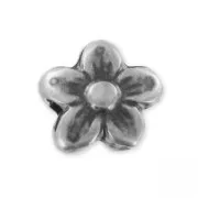 Flower 10x9mm Old Silver tone x1