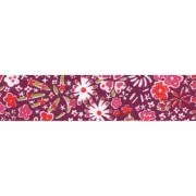 Bias ribbon Liberty Kayoko Fuchsia x 1m
